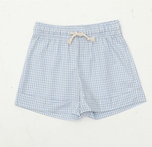 Shorts vichy - azul céu