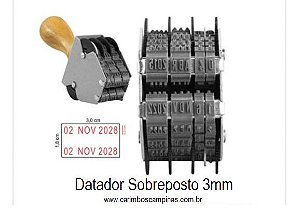 Datador Duplo Sobreposto 2 linha