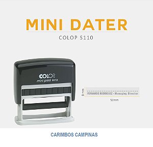 Carimbo Mini Dater Colop S110