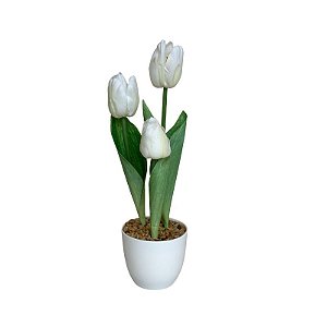 ARRANJO DE TULIPA BRANCO FF-0036BR