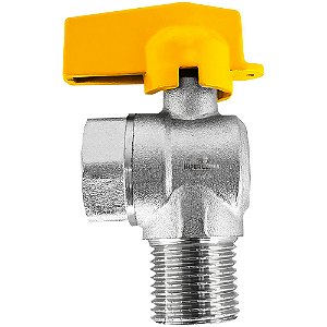 Válvula Mini Registro Angular 90° De Gás 1/2" M X F - Druck