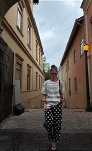 Blusa de Malha Oversized - Listras Trend