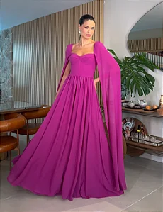 Vestido De Festa Longo Decote Meia Taça Bogotá