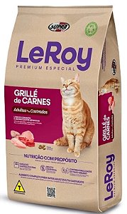 Ração LeRoy Premium Grillè de Carnes para Gatos Adultos Castrados