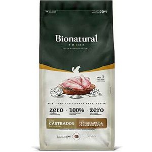 Ração Seca Bionatural Prime Frango para Gatos Castrados