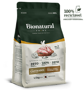 Ração Bionatural Prime Gatos Castrados Frango