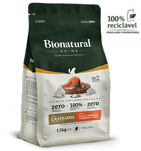 Ração Bionatural Prime Gatos Castrados Salmão