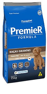 Premier Cães Filhotes Raças Grandes Sabor Frango - 15kg