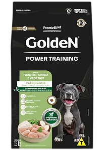 Golden Cães Power Training Filhote Sabor Frango e Arroz - 15kg
