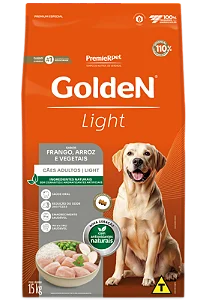 Golden Cães Light Frango e Arroz 15kg
