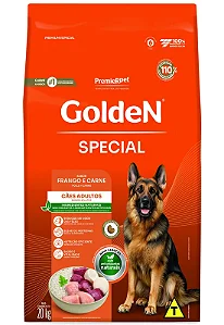Golden Special Cães Adultos Frango & Carne Raças Media e Grande