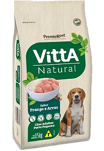 Vitta Natural sabor Frango e Cereais Integrais – Adultos Raças Pequenas