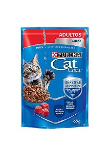CAT CHOW SACHÊ ADULTOS CARNE 85G