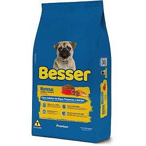Ração Seca Besser Natural Premium para Cães Adultos Raças Pequenas e Médias