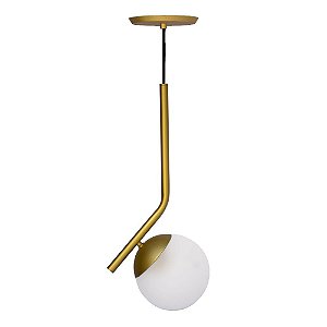 Pendente Angular Ball Dourado Fosco