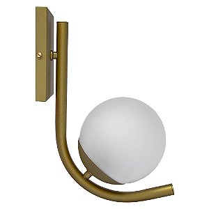 Arandela Globo Atrium Dourado Fosco