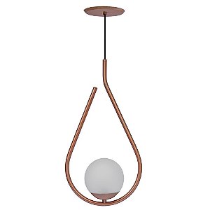 Pendente Globo Drop Rose Gold