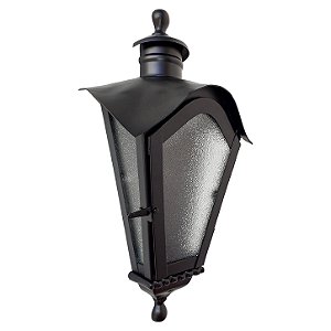Arandela De Ferro Colonial Sinhá Meia Taça 1514/A Cor Preta 64x40cm