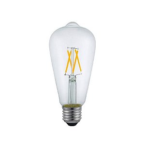 Lâmpada De Led Filamento ST64 Clean Bulbo 4w 2400k