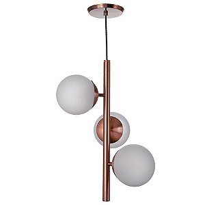 Pendente Globo Trio Rose Gold