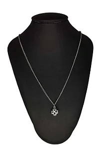 Colar Corrente Trevo em Aço Inoxidável 45cm