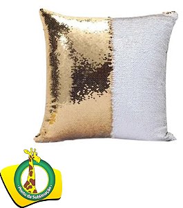 Capa Almofada de  Lantejoula 40X40 - Dourado