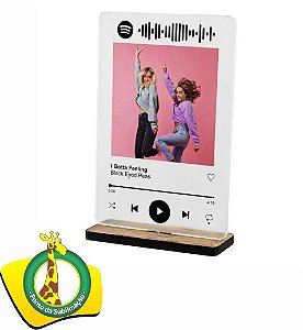 Placa Spotify 10x15cm 3mm - Branca