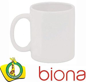 Caneca Branca Cerâmica 300ml Nacional - Biona