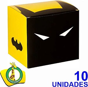 Caixinha de PapelÃ£o Decorada Batman - Pct com 10 und