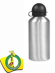 Squeeze Alumínio 500ml Bico Bolinha - Prata