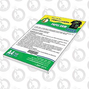 Papel OBM Fosco Pacote com 10 Folhas A4 - Ponto da Sublimação