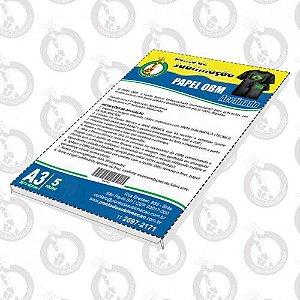 Papel OBM Acetinado Pacote com 5 Folhas A3 - Ponto da Sublimação