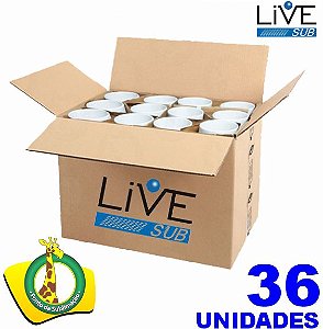 Caneca Branca Cerâmica Importada 325ml - Live Kit com 36 und