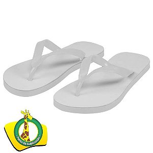 Chinelo para Sublimação Adulto Unissex - Branco