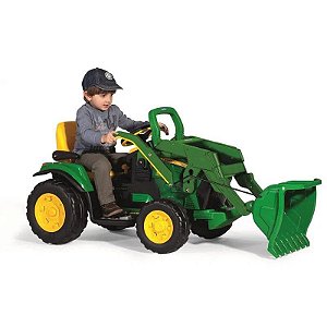 Mini Trator Elétrico Infantil 12V Deere Construction Loader - Peg-Pérego