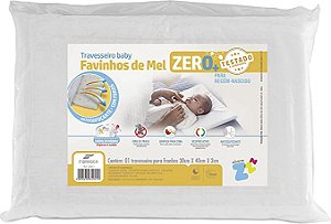 Travesseiro Recém Nascido Bebê Favinhos de Mel Zero+ Fibrasca