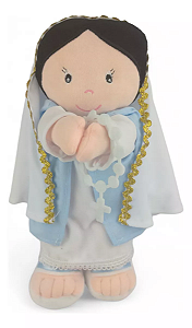 Boneco Pelucia Virgem Maria Católica Amor Divino Sagrada Religioso Zip