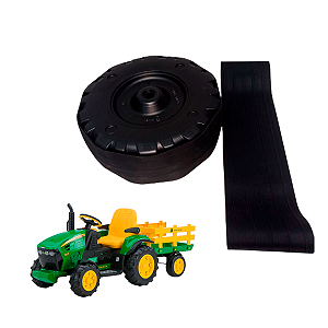 kit 2 borracha para rodas traseiras ou dianteiras trator eletrico infantil Peg