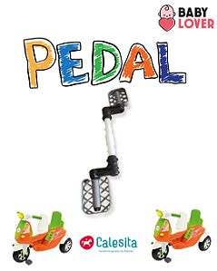 Pedal Completo + Eixo Para Moto Uno e Carrinho Duo Original Calesita