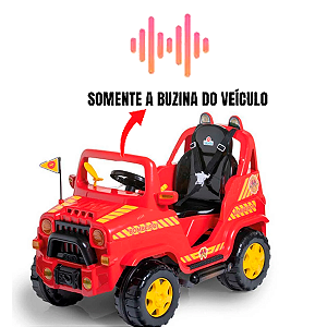 Buzina Para Carrinho de Passeio Calesita Original - bombeiro