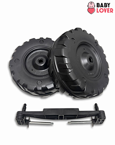 Kit de rodas Dianteira + Eixo Direção Trator Eletrico John Deere Peg Perego