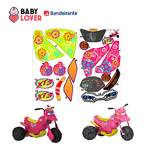 Adesivo Completo Para Moto Xt3 Da Bandeirante Rosa