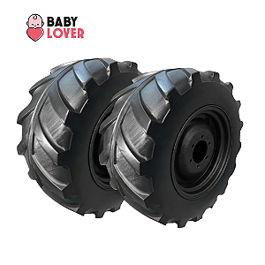 Kit 2 Rodas Traseiras Trator Eletrico Dual Force Peg Orignal