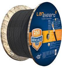 CABO LAN 4PX23 CAT6 CAPA SIMPLES PRETO BLINDADO BOBINA 305M MARFLEX