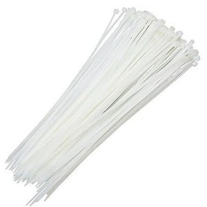 ABRACADEIRA DE NYLON 2,5MM X 100MM BRANCA 100 PCS