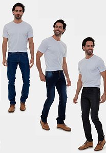 Kit Com 3 Calças Masculina Jeans Premium Versatti Americana