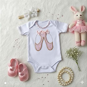 Body Bebê Sapatilha Bailarina
