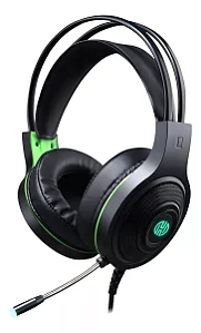 Headset Gamer Hoopson, USB, PC/PS4/XBOX, LED Verde, Drivers de 40mm, Black, F-101-VD