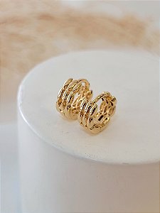 Micro argolinha fechada folheado em ouro 18k