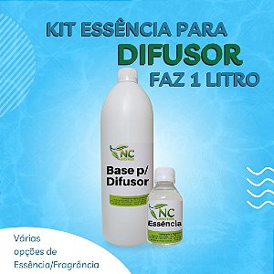 Kit Essência para Aromatizante Difusor de Varetas Faz 1Lt